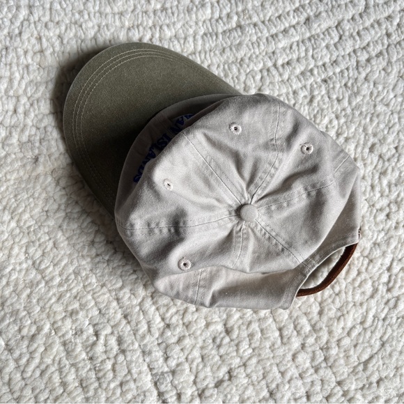 Vintage Baseball Cap with Leather Strap and Cayman Islands embroidered on front - Picture 5 of 8